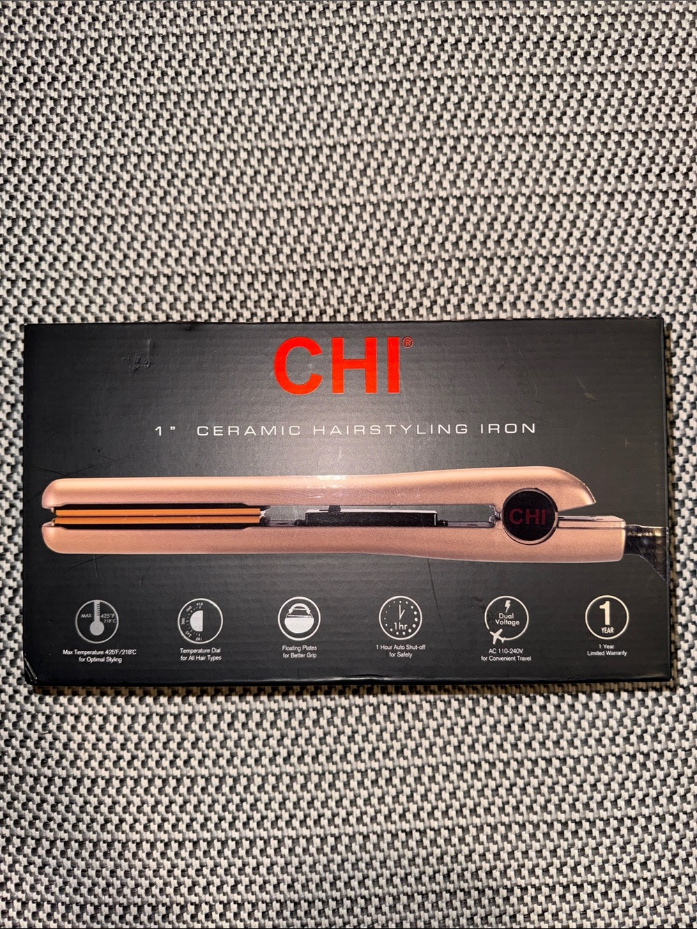 CHI 1" Ceramic Hairstyling Iron in Rose Gold